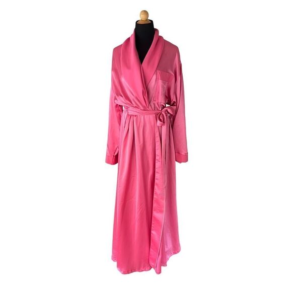 VALENTINO VINTAGE NWT INTIMO PINK ROBE SIZE LARGE - Picture 1 of 10
